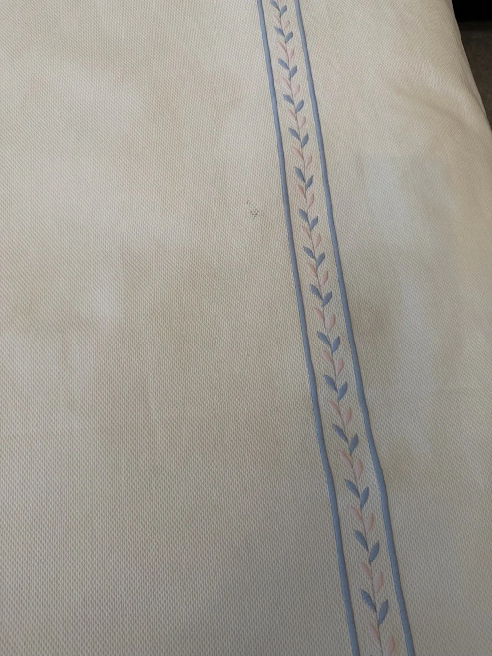 Pratesi Blanket Cover with Light Blue Trim